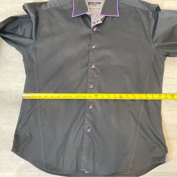 Bertigo High End Modern fit Design Black and Purple 100% Cotton Wide Cuffs XXL - Picture 9 of 16